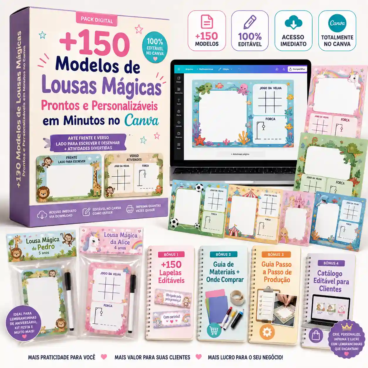 Pack Lousas Mágicas - Mockup Principal do Produto